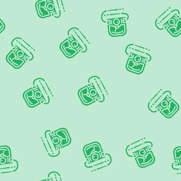 Voltage measurement electronics glyph vector seamless pattern Stock Illustration