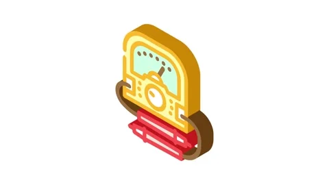 Voltage measurement electronics isometric icon animation Stock Footage 327290566