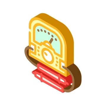 Voltage measurement electronics isometric icon vector illustration Stock Illustration