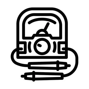 Voltage measurement electronics line icon vector illustration Stockillustratie