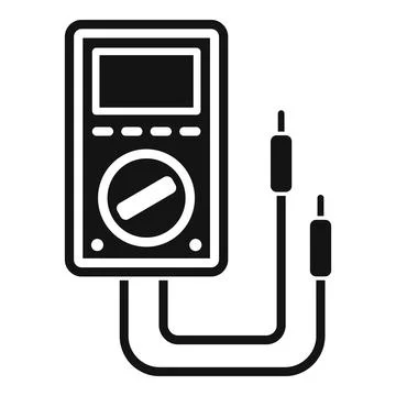 Voltage multimeter icon, simple style Stock Illustration