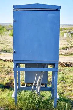 Voltage rectifier box. Electrical device. A typical protective device in a cl Stock Photos