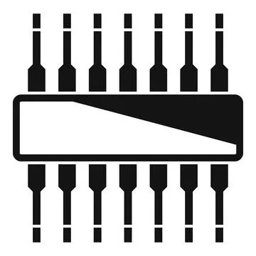 Voltage regulator component icon simple vector. Electric stabilizer Stockillustratie