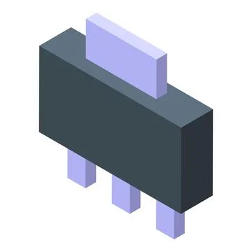Voltage regulator processor icon, isometric style イラスト素材