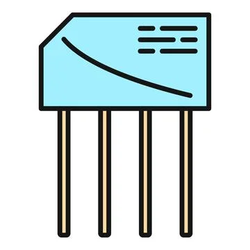 Voltage regulator semiconductor component for electronic circuit Stock Illustration
