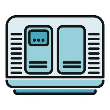 Voltage regulator stabilizer power equipment outline icon Stock Illustration