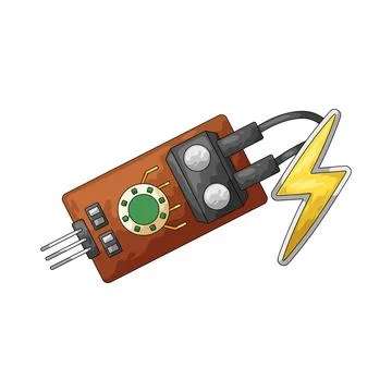 Voltage sensor illustration Illustrazione stock