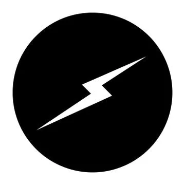 Voltage sign round icon vector 스톡 일러스트