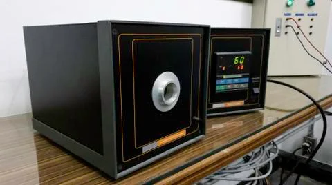Voltage source simulator for temperature sensor calibration, Black body box,  Stock Photos