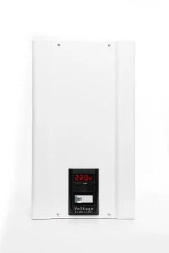 Voltage stabilizer. a device for maintaining an electrical voltage. Foto stock