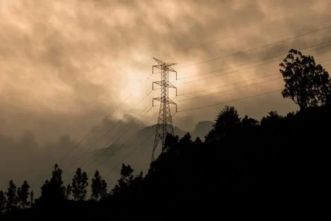 Voltage tower Stock Photos