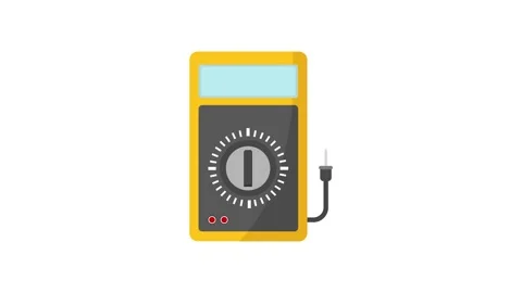 Voltmeter icon animation for video motion graphics Stock Footage 179451193