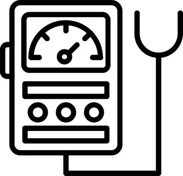 Voltmeter Line Icon Design Stock Illustration