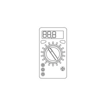 Voltmeter measurement voltage. flat vector icon Stock Illustration
