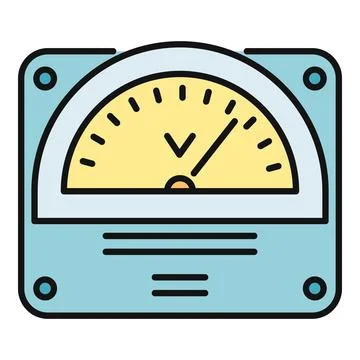 Voltmeter measuring electrical voltage on an analog display Stockillustratie