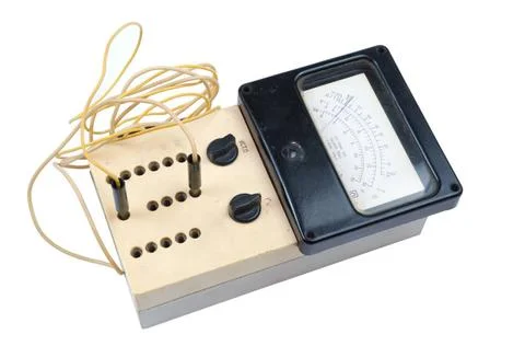 Voltmeter Old arrow the ampermeter with wire ,model released, Symbolfoto ,... Stock Photos