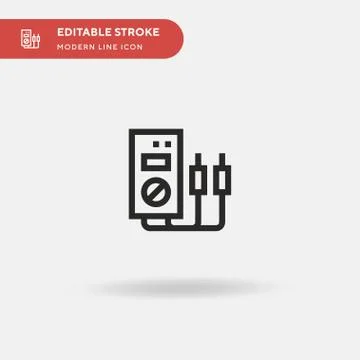 Voltmeter Simple vector icon. Illustration symbol design template for web mob Illustrazione stock