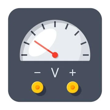 Voltmeter Vector Icon Stock Illustration
