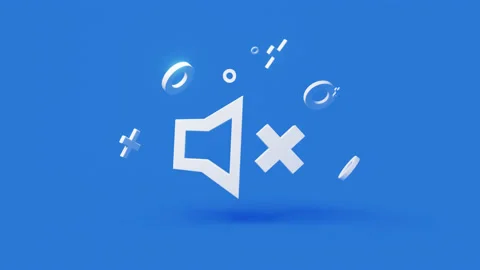 Voluime 3d icon on a simple blue background 4k seamless animation loop Stock Footage 202091553