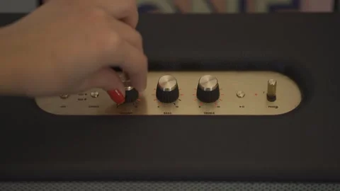 Volume Up 4K Marshal Speaker Close-up Video stock 285323039