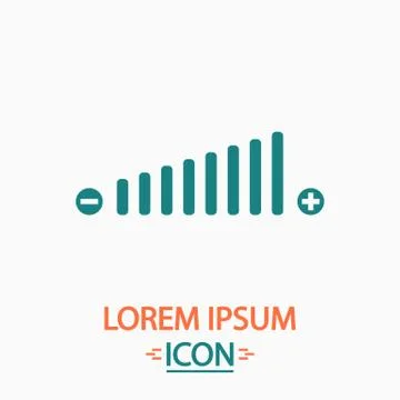 Volume adjustment computer symbol Stock Illustration