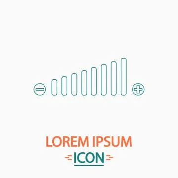 Volume adjustment computer symbol Illustrazione stock