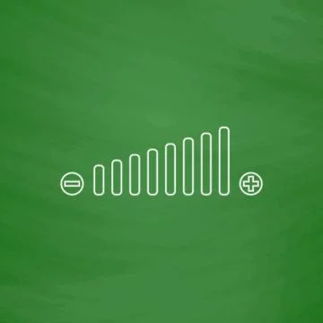 Volume adjustment computer symbol Illustrazione stock