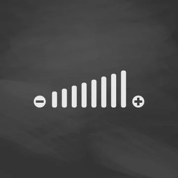 Volume adjustment computer symbol Illustrazione stock