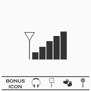 Volume adjustment icon flat. Stock Illustration