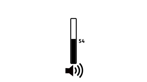 Volume bar increasing with sound icon. Vidéo 331898879