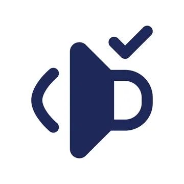 Volume on black pixel perfect solid ui icon Stock Illustration