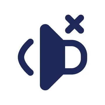 Volume off black pixel perfect solid ui icon Stock Illustration
