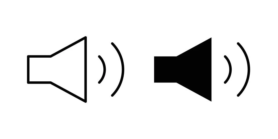 Volume button icon illustration. Pixel perfect vector graphics Stock Illustration