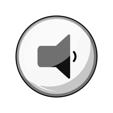 Volume button icon symbolising audio sound settings Illustrazione stock