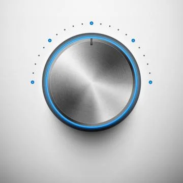 Volume button with metal texture Stock Illustration