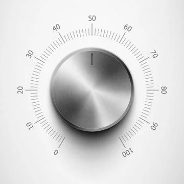 Volume button with metal texture Stock Illustration