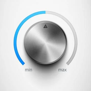 Volume button with metal texture Illustrazione stock