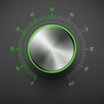 Volume button with metal texture Illustrazione stock