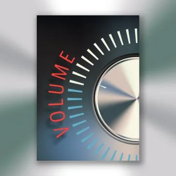 Volume button poster Stock Illustration