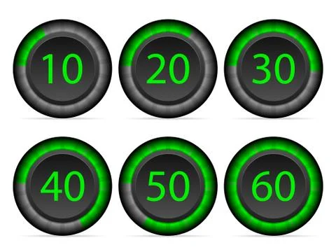 Volume button set Stock Illustration