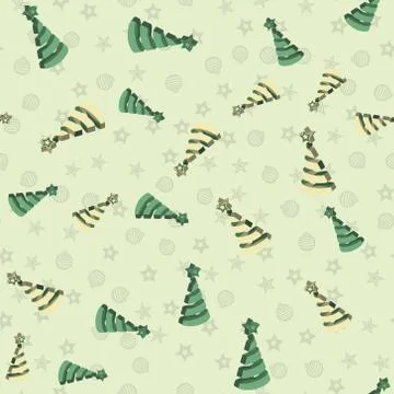 Volume Christmas tree pattern Simple Happy New Year background. Vector design Illustrazione stock