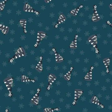 Volume Christmas tree pattern Simple Happy New Year background. Vector design 스톡 일러스트