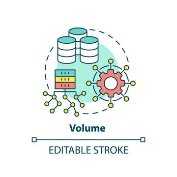 Volume concept icon Stock Illustration