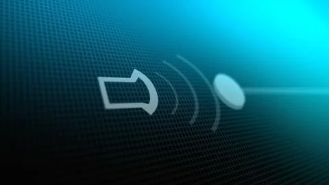 Volume Control on Computer Turning Up Sound on Slider 20 Stock Illustration