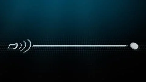 Volume Control on Computer Turning Up Sound on Slider0 Stock Illustration