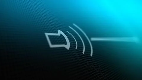 Volume Control on Computer Turning Up Sound on Slider  - Full Volume0 Stock Illustration