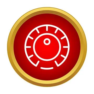 Volume control dial icon adjusting sound level Stock Illustration