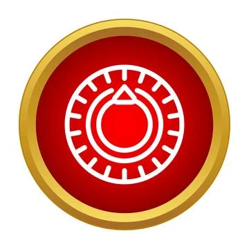Volume control dial icon adjusting settings Stock Illustration