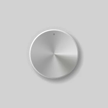 Volume Control Dial White Button Vector 库存插图