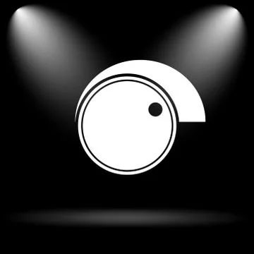 Volume control icon. Internet button on black background.. Stock Illustration